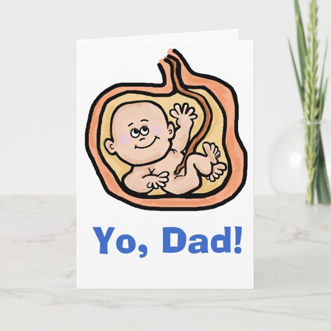 Carte de fête des pères pour les papas en attente  (Devant)