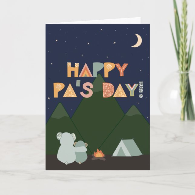 Carte de fête des pères pour Pa (Devant)