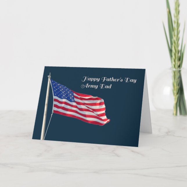 Carte de fête des pères pour papa de l'armée en se (Devant)