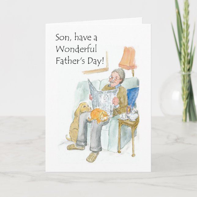 Carte de fête des pères pour un Fils (Devant)