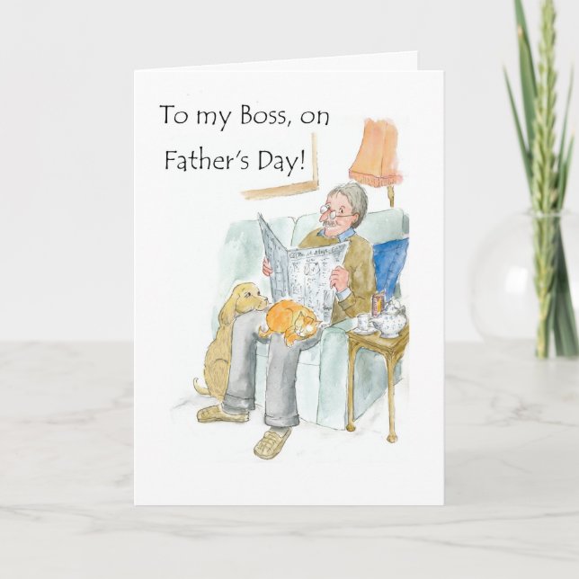 Carte de fête des pères pour un patron (Devant)