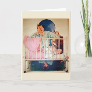 Carte de Fête des pères privée vintage Sleep