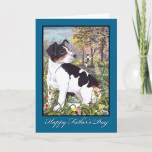 Carte de Fête des pères Rat Terrier