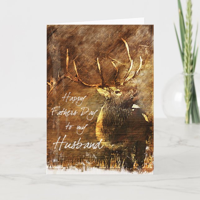Carte de Fête des pères Rustic Elk Husbands (Devant)