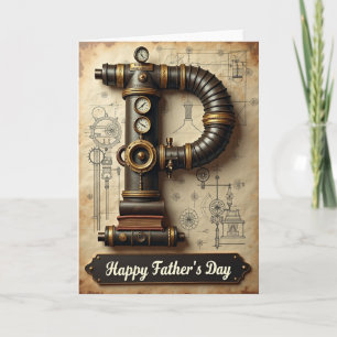 Carte de Fête des Pères Steampunk