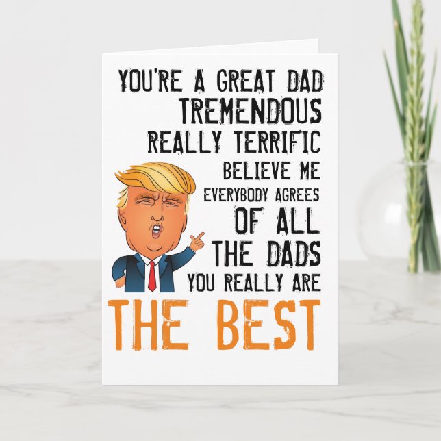 Carte de Fête des pères Trump amusante (Devant)