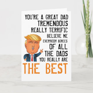 Carte de Fête des pères Trump amusante