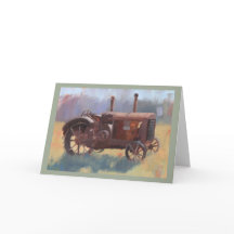 Carte de Fête des pères vintage de peinture de tra