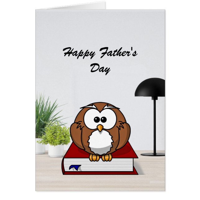 Carte de Fête des pères Wise Owl et Papa's Wisdom (Devant)
