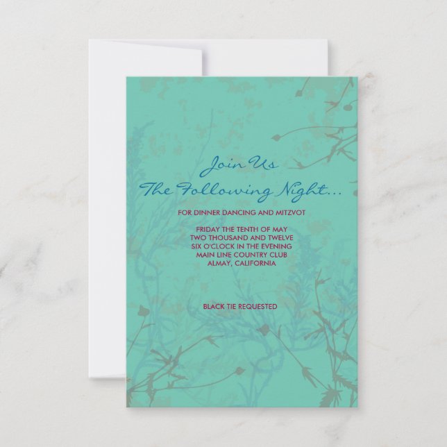 Carte de fête d'invitation Feuille automne (Devant)