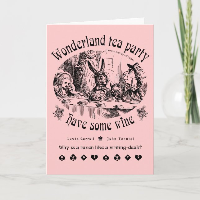 Carte de fête du thé Wonderland (Devant)