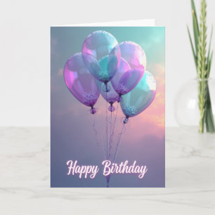 Carte de fête éthérée en forme de sphère