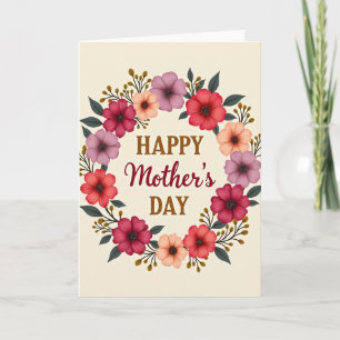 Carte de Fête Florale du Jour avec Tendresse