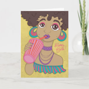 Carte de Fête - Jeune femme exotique Card