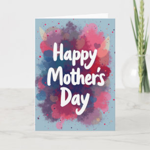 Carte de Fête pour Maman Rayée de Joie