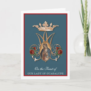 Carte de fête religieuse Vierge Marie Guadalupe es