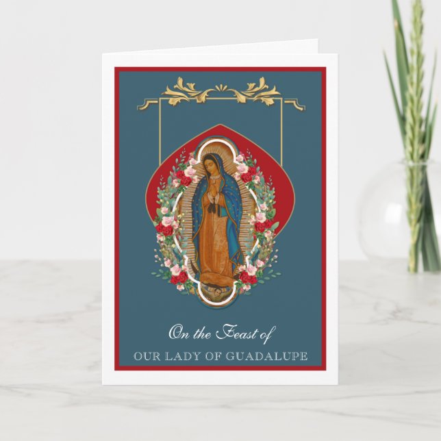 Carte de fête religieuse Vierge Marie Guadalupe es (Devant)