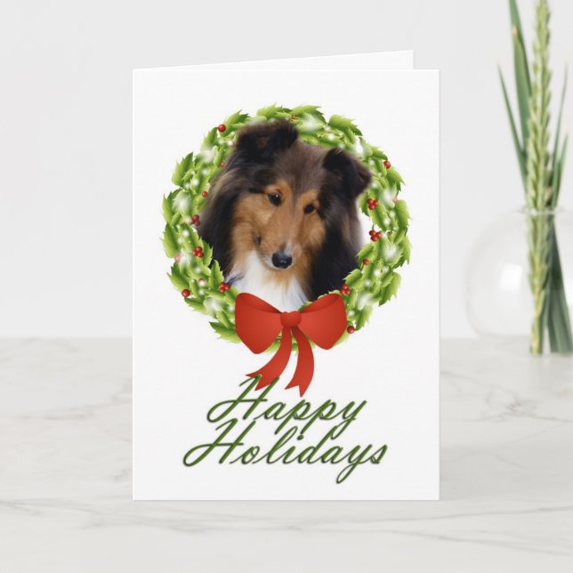 Carte de fêtes Sheltie #1 (Devant)