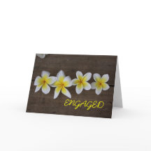Carte de fiançailles Frangipani