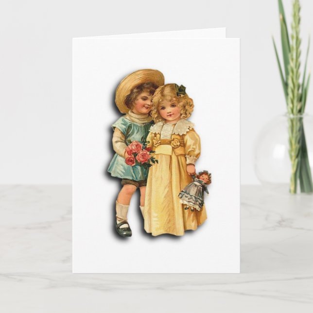 Carte de fiançailles ou de mariage victorienne (Devant)