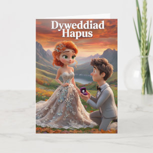 Carte de Fiançailles Welsh Happy