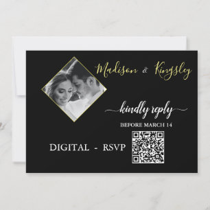 CARTE DE FICHIER NUMÉRIQUE RSVP Edgy Black Photo M