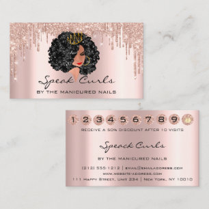 Carte de fidélité 10 Punch Cheveux de Rose de la C