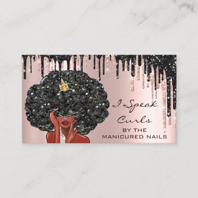 Carte de fidélité 10 Punch Curly Coiffeur Couronne (Devant)