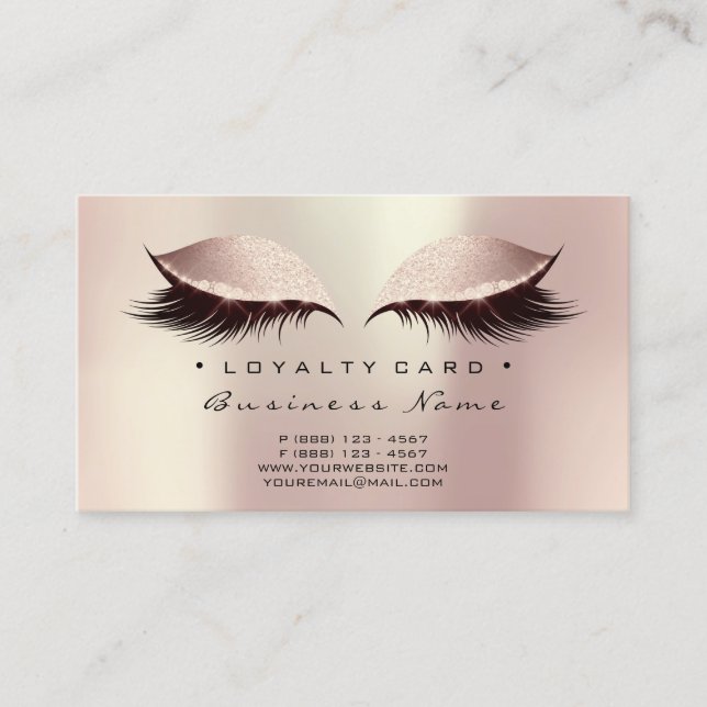 Carte de fidélité 6 Beauté Salon Lashes Artiste ma (Devant)