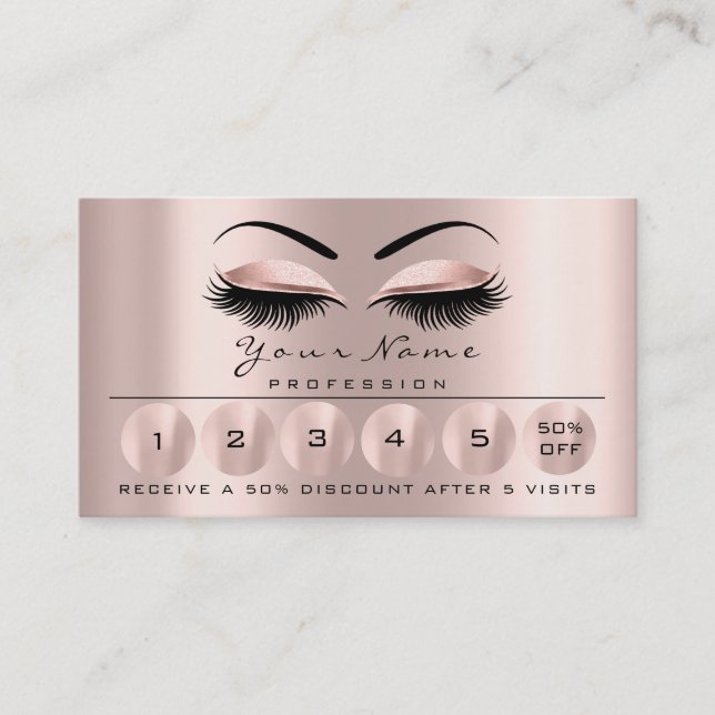 Carte de fidélité 6 Maquillage Eyebrow Eyes Lashes (Devant)