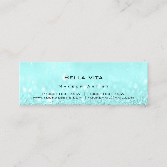Carte de fidélité 6 Punch maquillage Cheveux Bleu  (Devant)