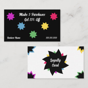 Carte de fidélité à balayage couleur