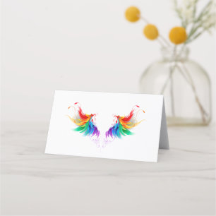 Carte De Fidélité Ailes fluffy arc-en-ciel