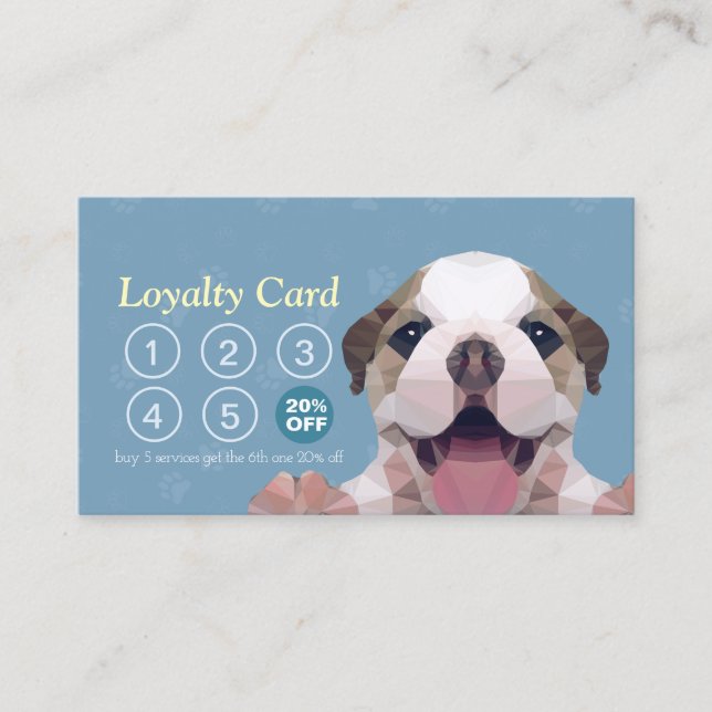 Carte De Fidélité Animaux domestiques assis Bain & Grooming Loyalty  (Devant)