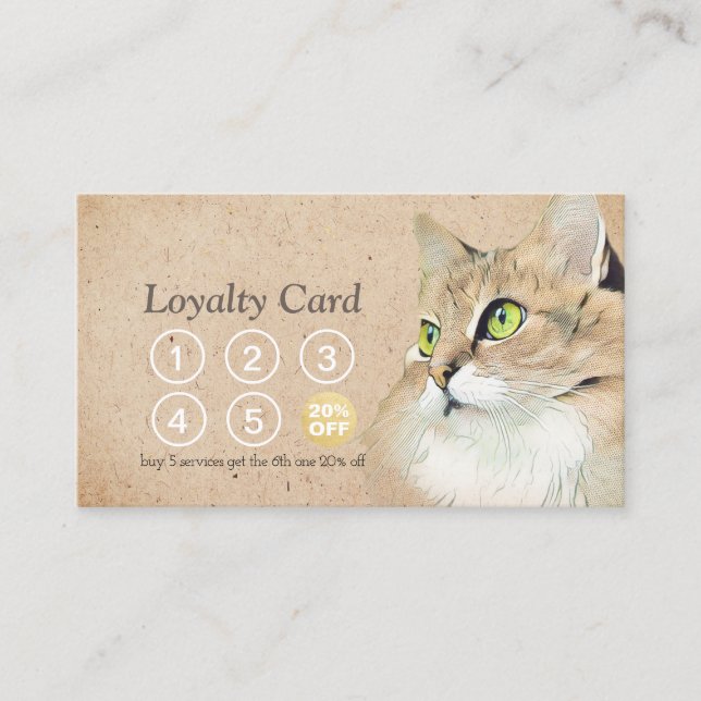 Carte De Fidélité Animaux domestiques assis Bain & Grooming Loyalty  (Devant)