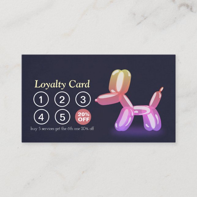 Carte De Fidélité Animaux domestiques assis Bain & Grooming Loyalty  (Devant)