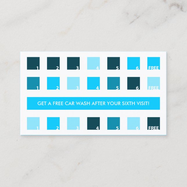 Carte De Fidélité Appréciation de client de STATION DE LAVAGE (Devant)