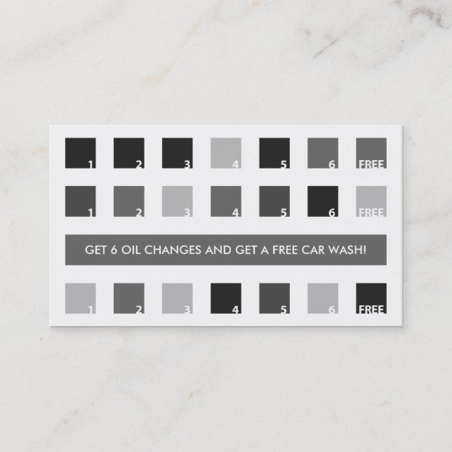 Carte De Fidélité Appréciation de la clientèle de MECHANIC (carrés m (Devant)