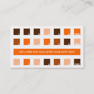Carte De Fidélité appréciation du client HOT DOGS (carrés mod)