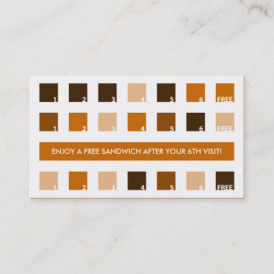Carte De Fidélité appréciation du client SANDWICH (carrés mod)