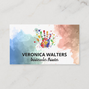 Carte De Fidélité Aquarelle Peinture à la main Arts créatifs