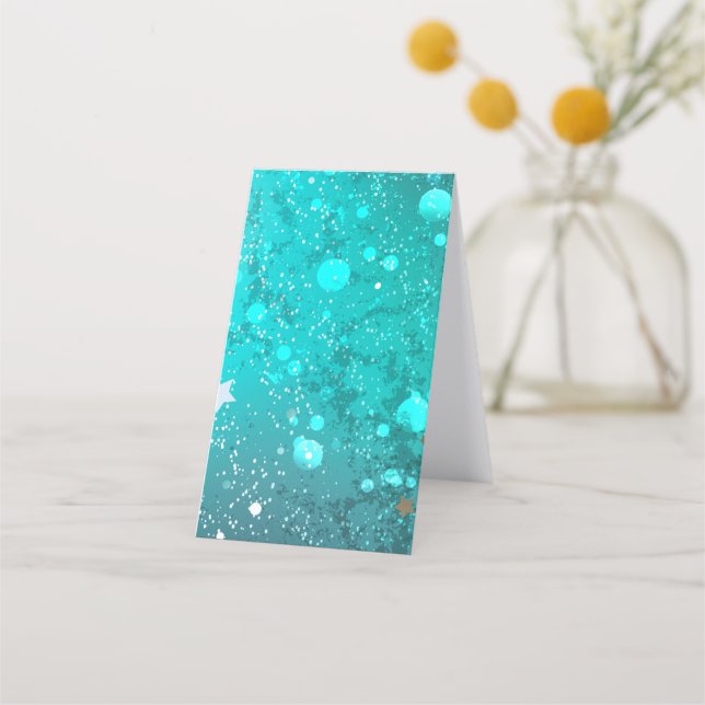 Carte De Fidélité Arrière - plan à huile Turquoise de la menthe (Dos)