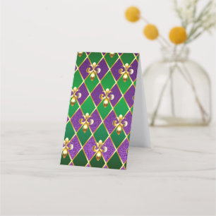 Carte De Fidélité Arrière - plan de bijoux Mardi Gras