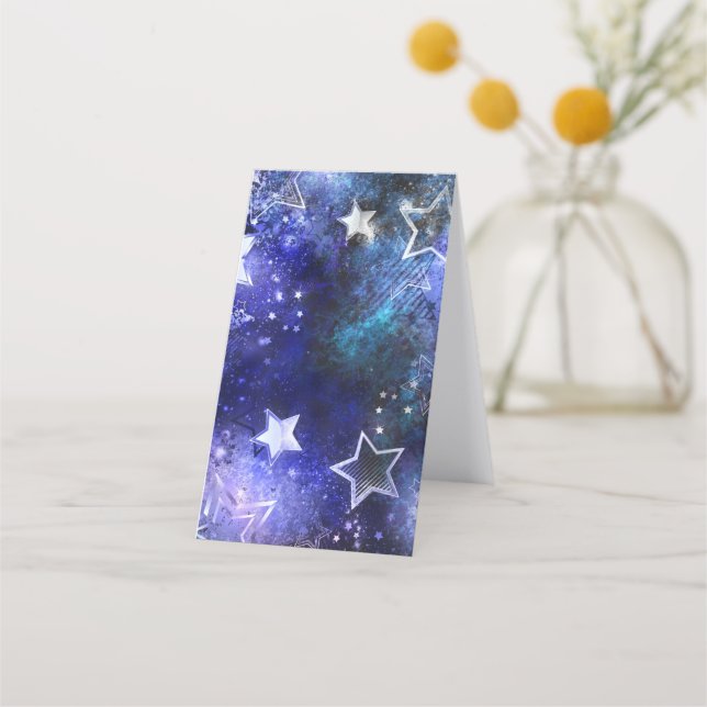 Carte De Fidélité Arrière - plan spatial avec étoiles (Dos)