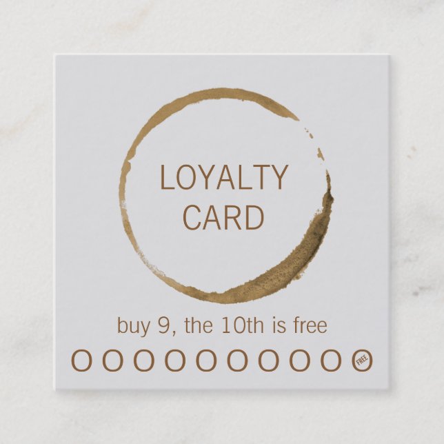 Carte de fidélité au café - tache de café (Devant)