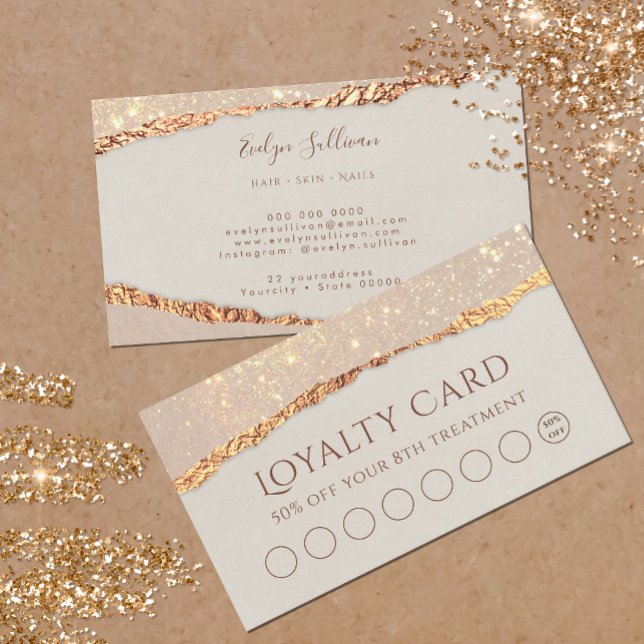 Carte de fidélité au papier déchiré Shimmer (Créateur téléchargé)