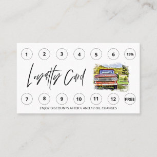 Carte De Fidélité *~* Auto Lube Lavage de voiture - LOGO Rewards Mer
