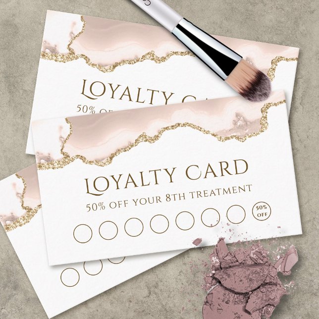 Carte de fidélité aux agates Ivory Blush (Créateur téléchargé)