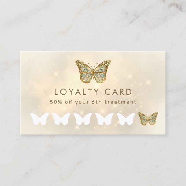 carte de fidélité aux papillons faux (Devant)