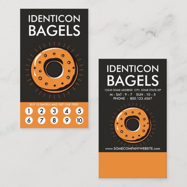 Carte de fidélité Bagel Punch (Devant / Derrière)